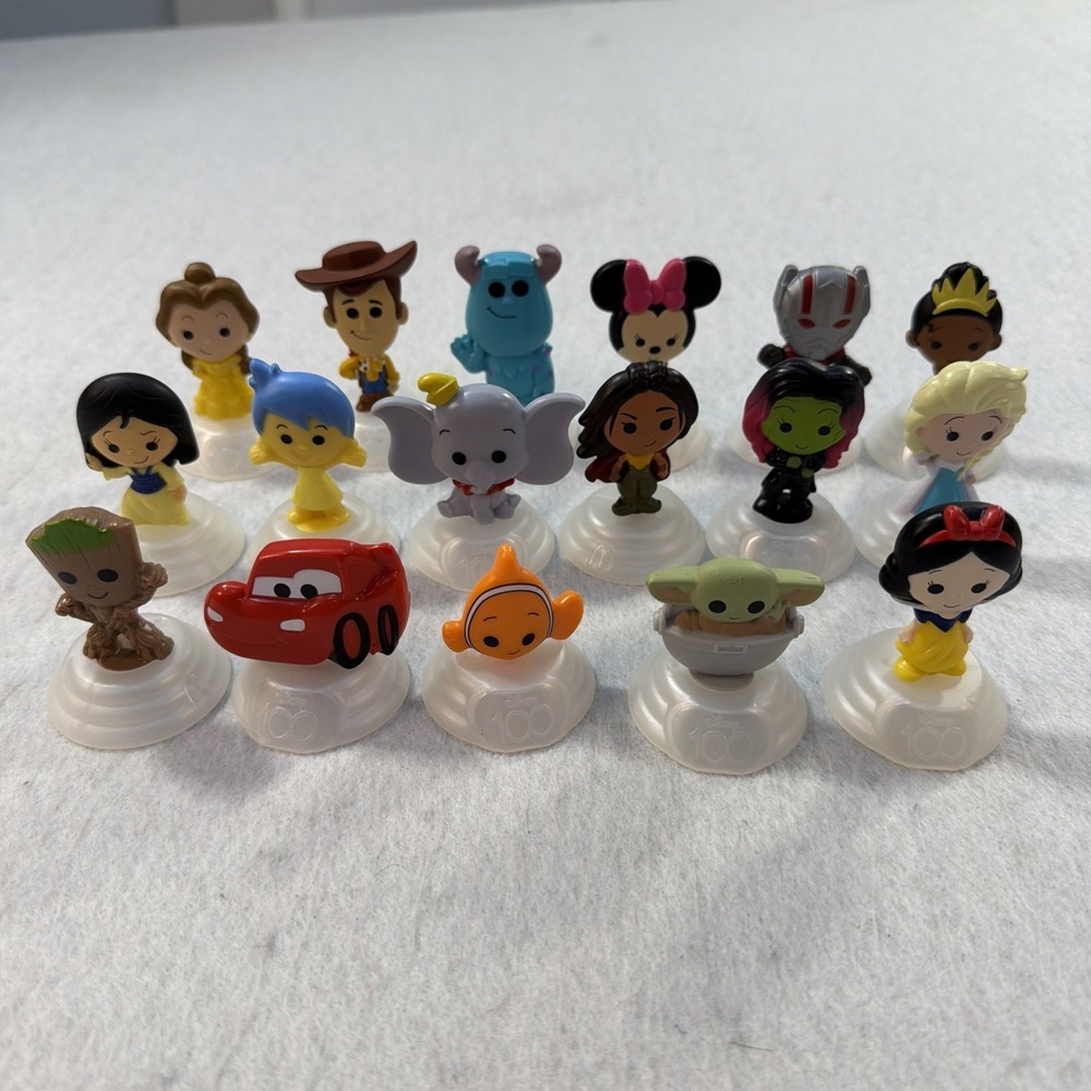Mcdonalds 2023 Disney 100 Anniversary Toys Lot Random Lot Of 17 No Duplicates